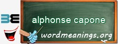 WordMeaning blackboard for alphonse capone